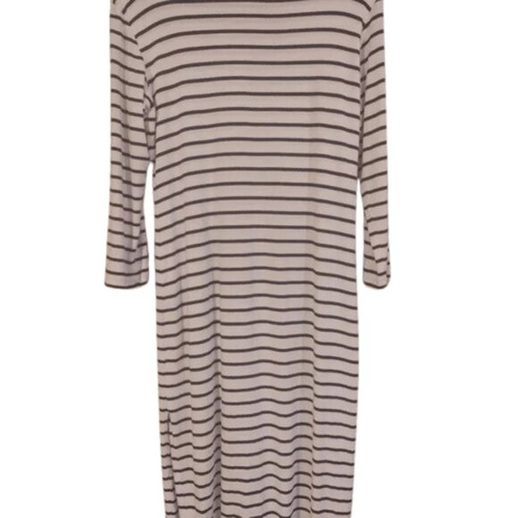 AMOUR VERT Striped Lined Midi Dress - Picture 1 of 8